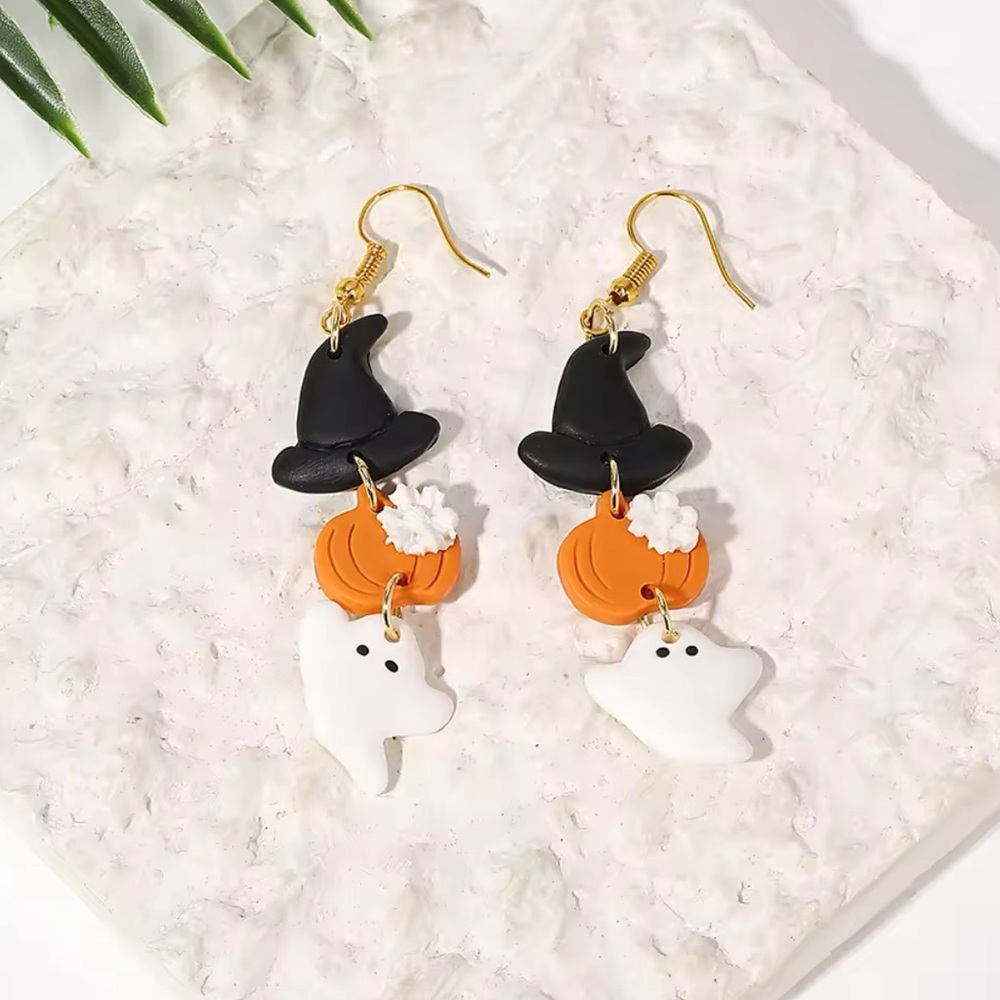 Halloween Clay Dangle Earrings